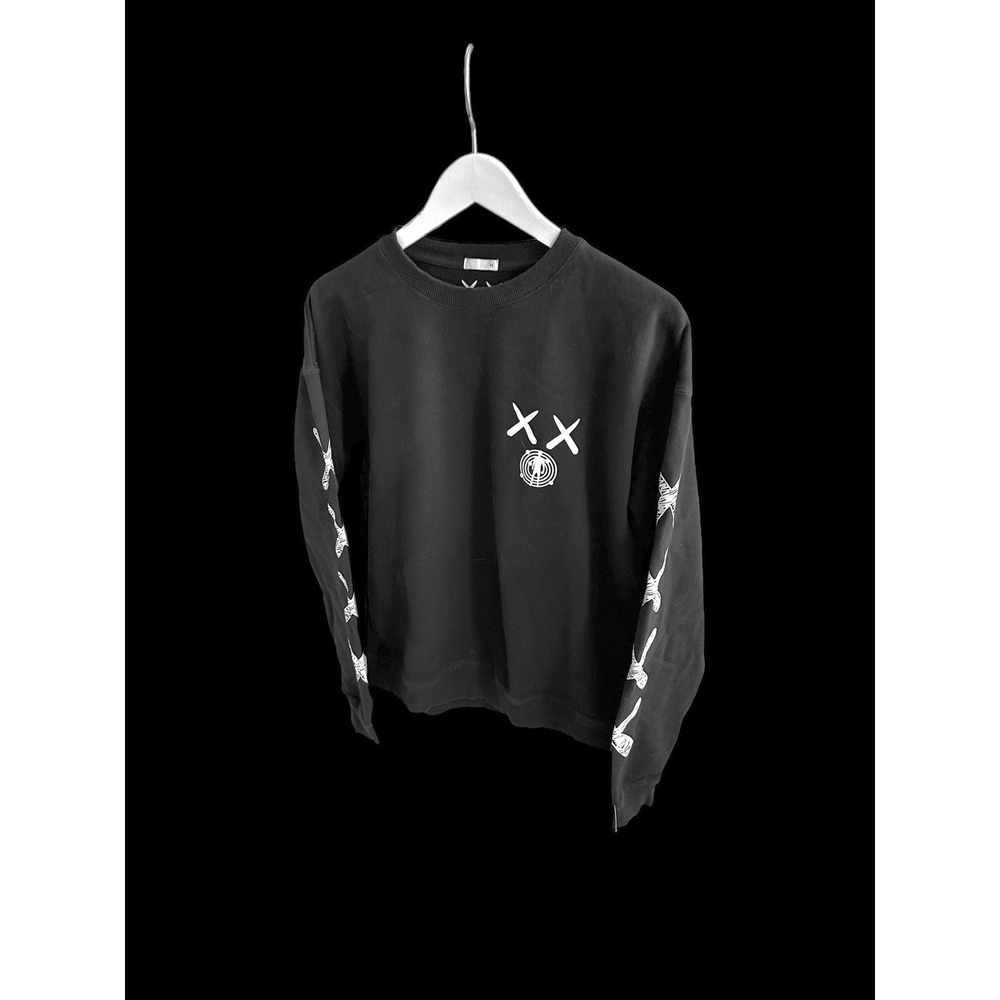 Kaws x Kid Cudi Moon Man Sweatshirt Size Medium Black Men's Rare